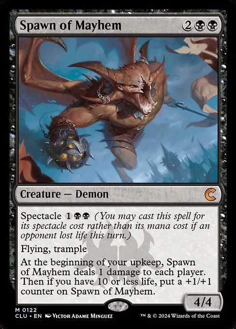 Spawn of Mayhem, carta Magic di tipo Creature — Demon illustrata da Victor Adame Minguez