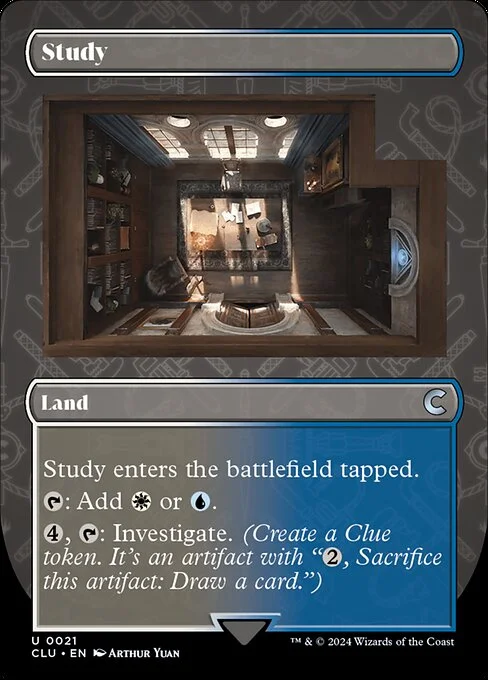 Study, carta Magic di tipo Land illustrata da Arthur Yuan