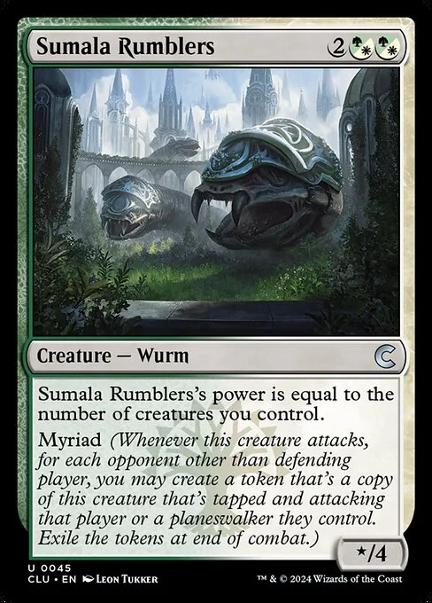Sumala Rumblers, carta Magic di tipo Creature — Wurm illustrata da Leon Tukker