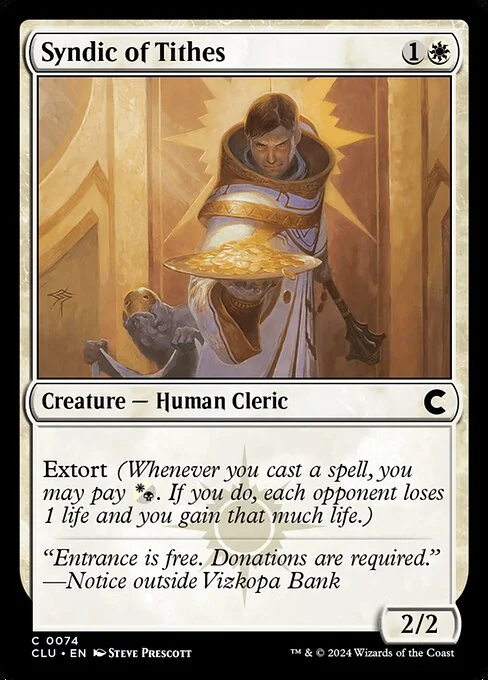 Syndic of Tithes, carta Magic di tipo Creature — Human Cleric illustrata da Steve Prescott