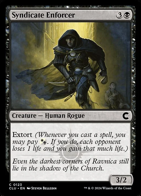Syndicate Enforcer, carta Magic di tipo Creature — Human Rogue illustrata da Steven Belledin