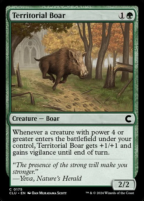 Territorial Boar, carta Magic di tipo Creature — Boar illustrata da Dan Murayama Scott