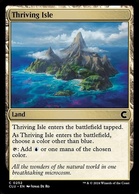 Thriving Isle, carta Magic di tipo Land illustrata da Jonas De Ro