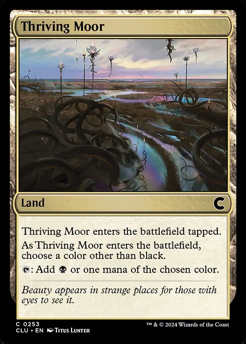Thriving Moor, carta Magic di tipo Land illustrata da Titus Lunter