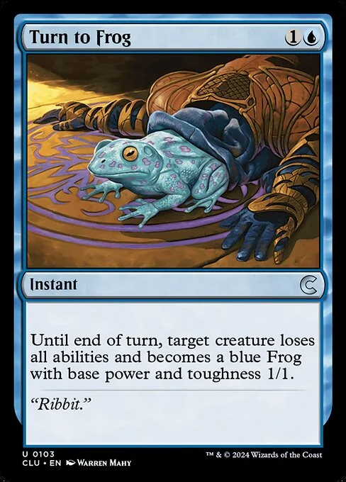 Turn to Frog, carta Magic di tipo Instant illustrata da Warren Mahy