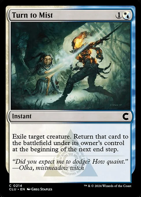 Turn to Mist, carta Magic di tipo Instant illustrata da Greg Staples