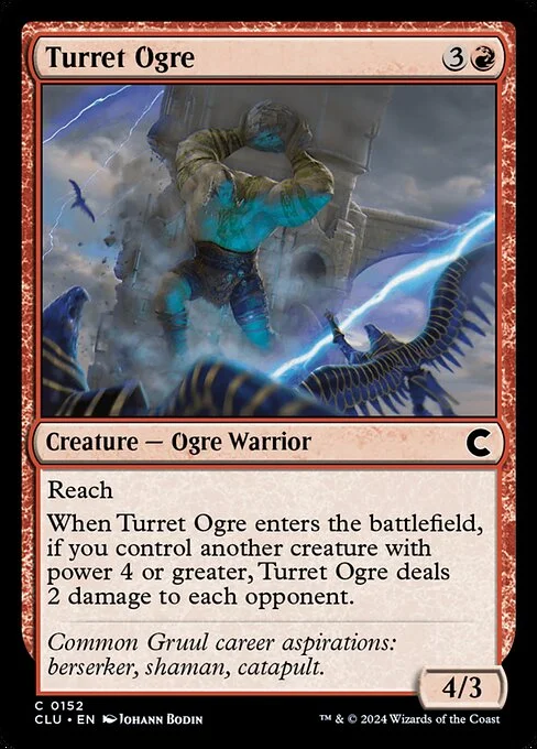 Turret Ogre, carta Magic di tipo Creature — Ogre Warrior illustrata da Johann Bodin