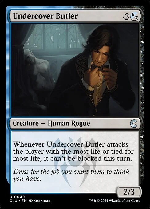 Undercover Butler, carta Magic di tipo Creature — Human Rogue illustrata da Kim Sokol