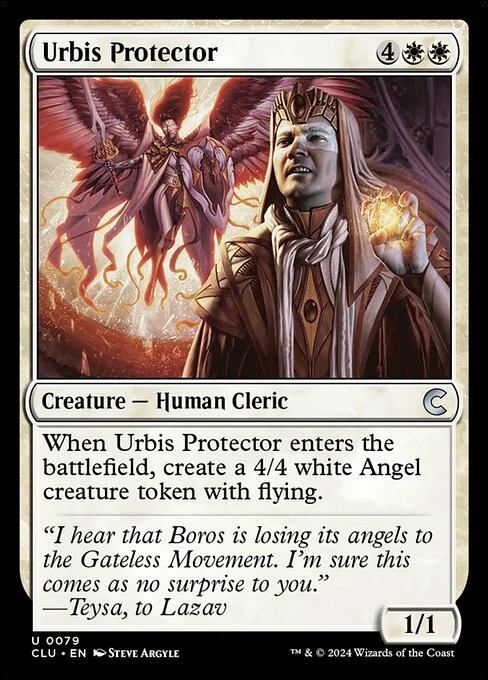 Urbis Protector, carta Magic di tipo Creature — Human Cleric illustrata da Steve Argyle