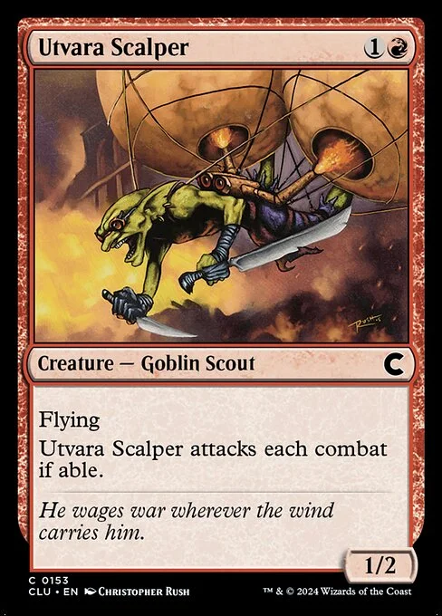 Utvara Scalper, carta Magic di tipo Creature — Goblin Scout illustrata da Christopher Rush
