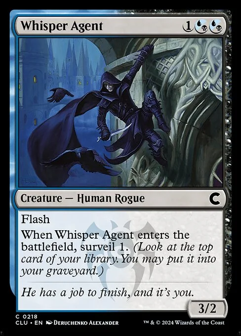 Whisper Agent, carta Magic di tipo Creature — Human Rogue illustrata da Deruchenko Alexander