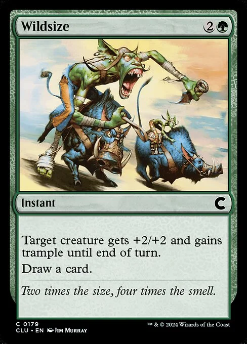 Wildsize, carta Magic di tipo Instant illustrata da Jim Murray