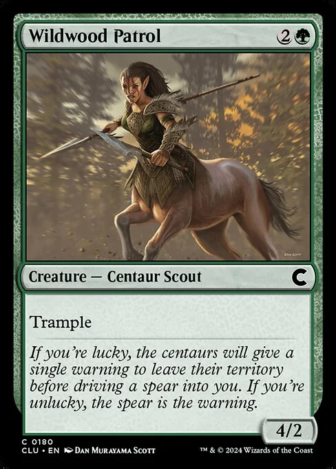 Wildwood Patrol, carta Magic di tipo Creature — Centaur Scout illustrata da Dan Murayama Scott