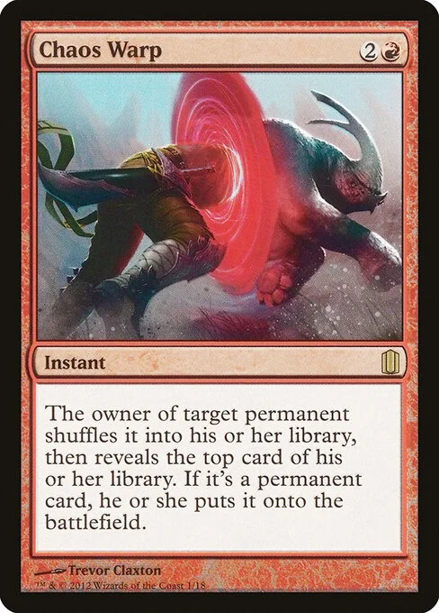 Chaos Warp, carta Magic di tipo Instant illustrata da Trevor Claxton
