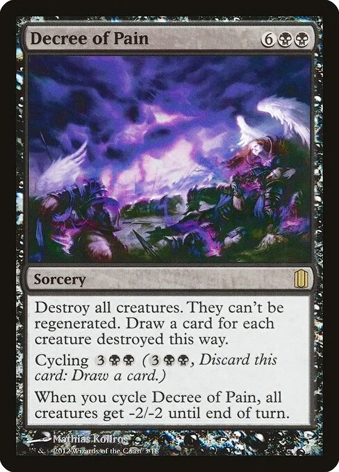 Decree of Pain, carta Magic di tipo Sorcery illustrata da Mathias Kollros