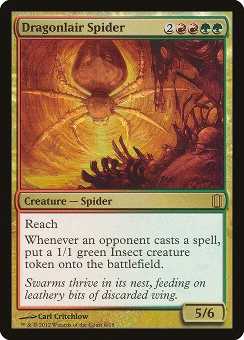 Dragonlair Spider, carta Magic di tipo Creature — Spider illustrata da Carl Critchlow