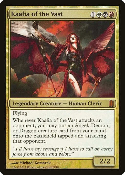 Kaalia of the Vast, carta Magic di tipo Legendary Creature — Human Cleric illustrata da Michael Komarck