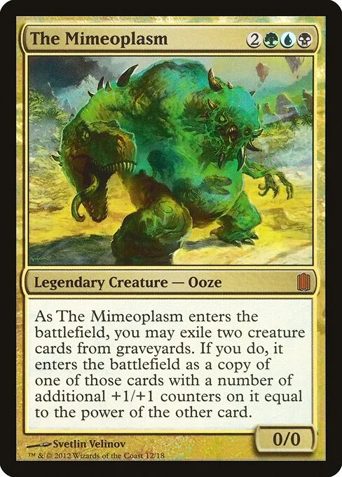 The Mimeoplasm, carta Magic di tipo Legendary Creature — Ooze illustrata da Svetlin Velinov