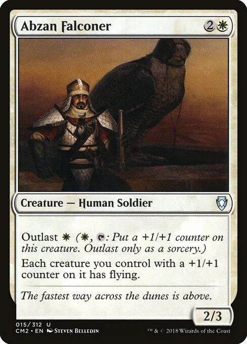 Abzan Falconer, carta Magic di tipo Creature — Human Soldier illustrata da Steven Belledin