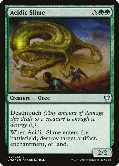 Acidic Slime, carta Magic di tipo Creature — Ooze illustrata da Karl Kopinski