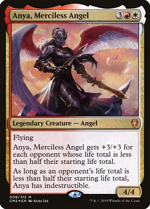 Anya, Merciless Angel, carta Magic di tipo Legendary Creature — Angel illustrata da Alisa Lee