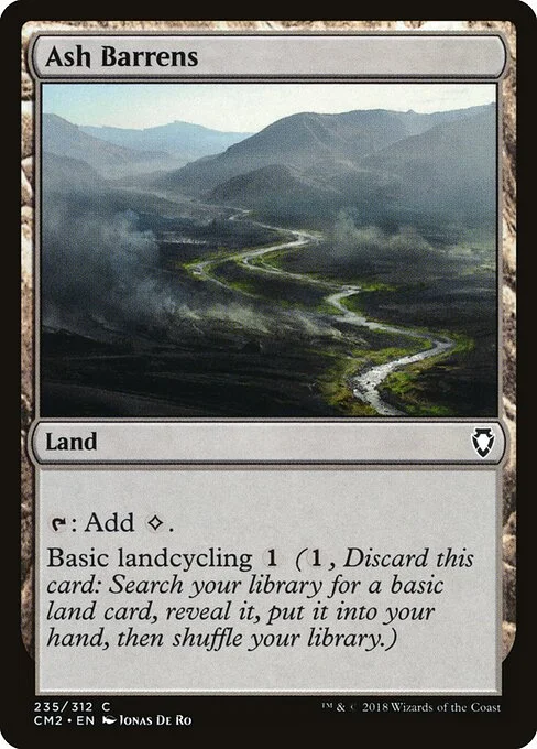 Ash Barrens, carta Magic di tipo Land illustrata da Jonas De Ro
