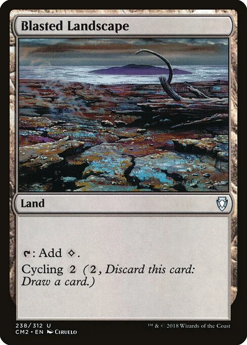 Blasted Landscape, carta Magic di tipo Land illustrata da Ciruelo