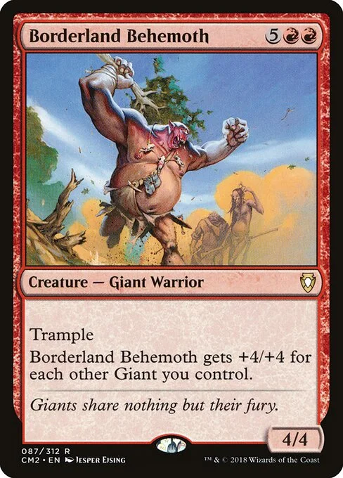Borderland Behemoth, carta Magic di tipo Creature — Giant Warrior illustrata da Jesper Ejsing