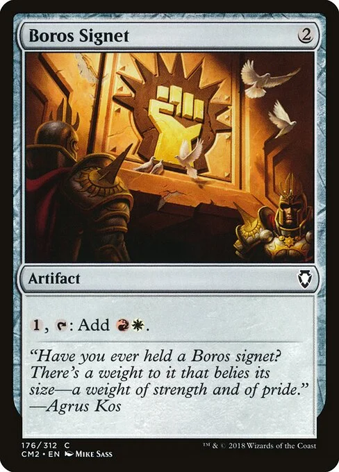 Boros Signet, carta Magic di tipo Artifact illustrata da Mike Sass