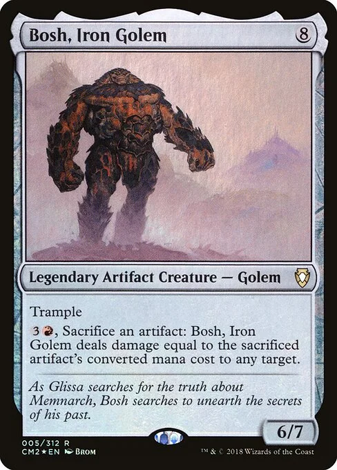 Bosh, Iron Golem, carta Magic di tipo Legendary Artifact Creature — Golem illustrata da Brom