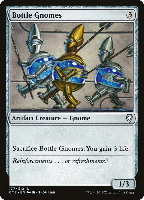 Bottle Gnomes, carta Magic di tipo Artifact Creature — Gnome illustrata da Ben Thompson