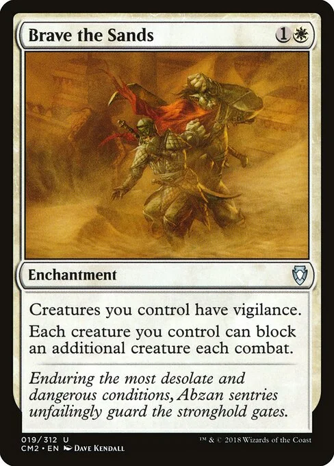 Brave the Sands, carta Magic di tipo Enchantment illustrata da Dave Kendall