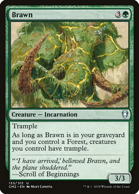Brawn, carta Magic di tipo Creature — Incarnation illustrata da Matt Cavotta