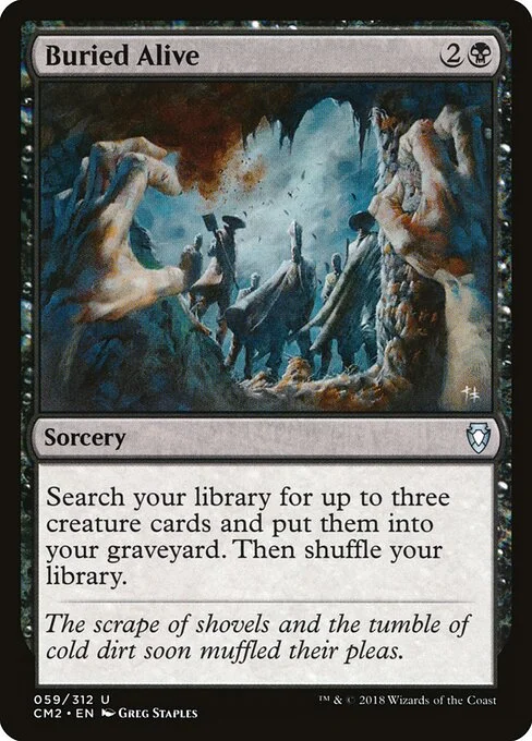 Buried Alive, carta Magic di tipo Sorcery illustrata da Greg Staples