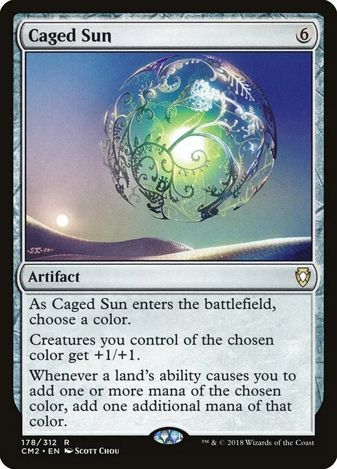 Caged Sun, carta Magic di tipo Artifact illustrata da Scott Chou