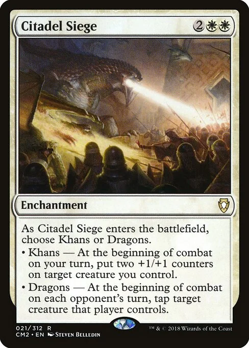 Citadel Siege, carta Magic di tipo Enchantment illustrata da Steven Belledin