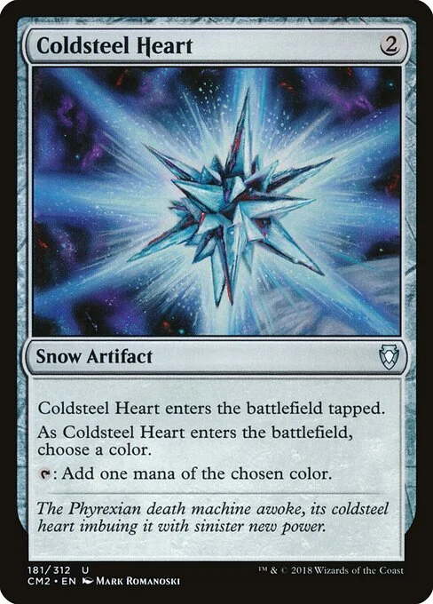 Coldsteel Heart, carta Magic di tipo Snow Artifact illustrata da Mark Romanoski