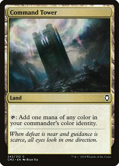 Command Tower, carta Magic di tipo Land illustrata da Ryan Yee