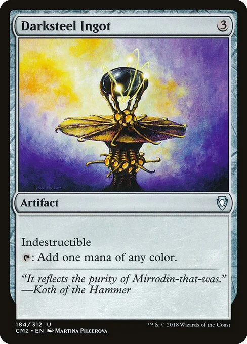 Darksteel Ingot, carta Magic di tipo Artifact illustrata da Martina Pilcerova