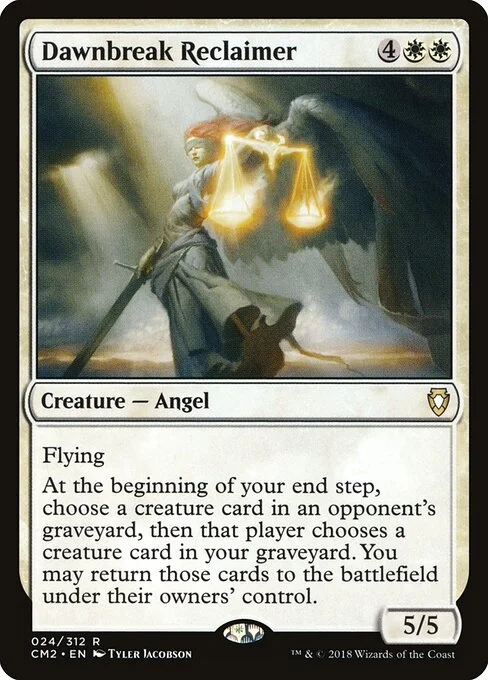 Dawnbreak Reclaimer, carta Magic di tipo Creature — Angel illustrata da Tyler Jacobson