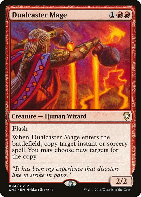 Dualcaster Mage, carta Magic di tipo Creature — Human Wizard illustrata da Matt Stewart