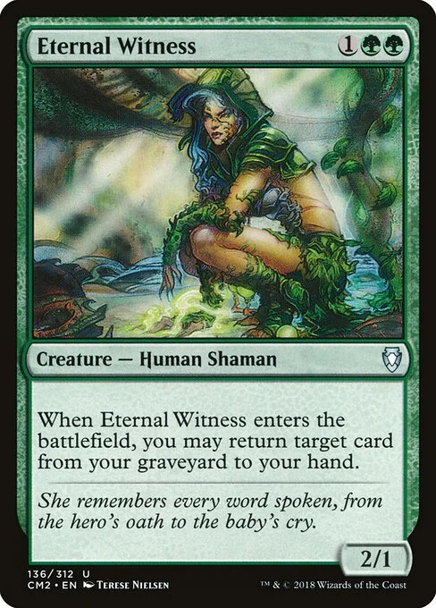 Eternal Witness, carta Magic di tipo Creature — Human Shaman illustrata da Terese Nielsen