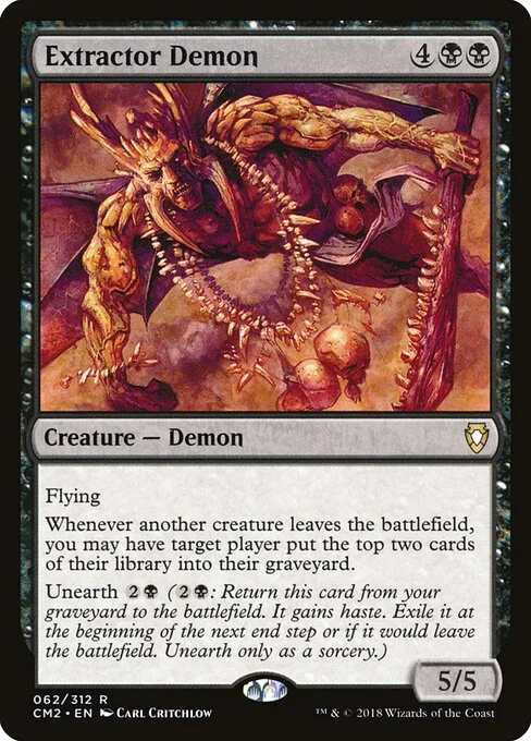 Extractor Demon, carta Magic di tipo Creature — Demon illustrata da Carl Critchlow