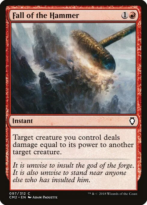 Fall of the Hammer, carta Magic di tipo Instant illustrata da Adam Paquette