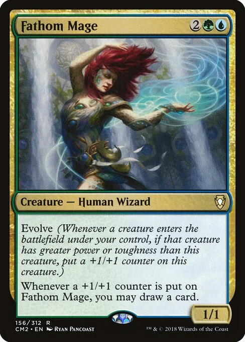 Fathom Mage, carta Magic di tipo Creature — Human Wizard illustrata da Ryan Pancoast