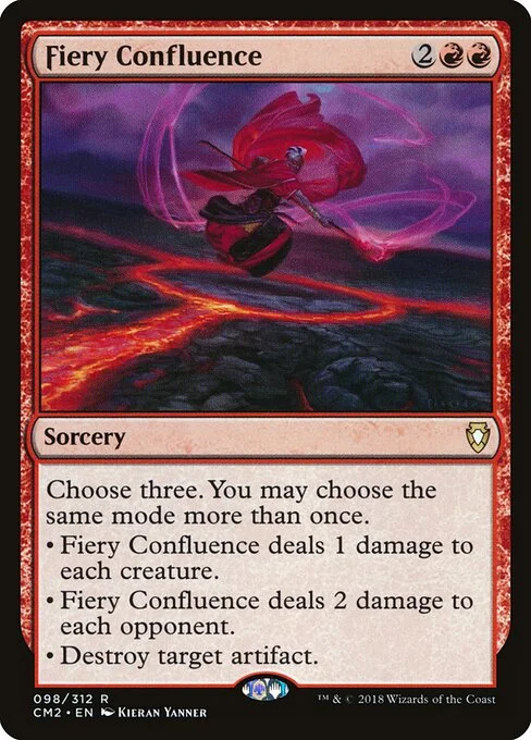 Fiery Confluence, carta Magic di tipo Sorcery illustrata da Kieran Yanner