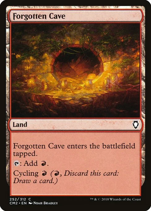 Forgotten Cave, carta Magic di tipo Land illustrata da Noah Bradley