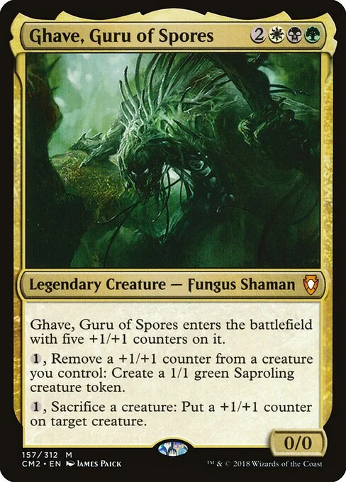 Ghave, Guru of Spores, carta Magic di tipo Legendary Creature — Fungus Shaman illustrata da James Paick