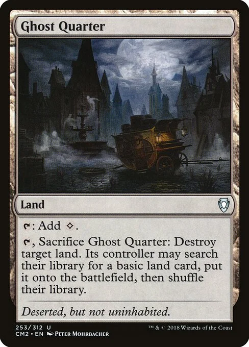 Ghost Quarter, carta Magic di tipo Land illustrata da Peter Mohrbacher