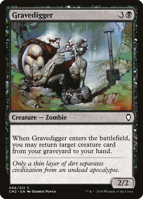 Gravedigger, carta Magic di tipo Creature — Zombie illustrata da Dermot Power